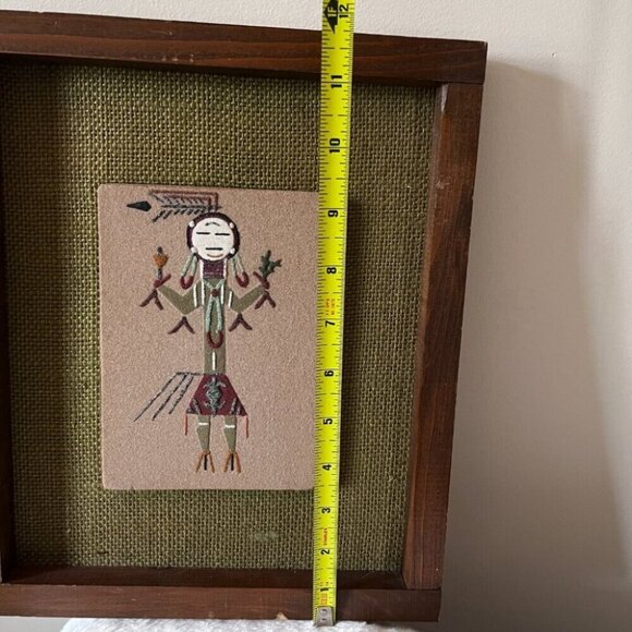 Vintage Sand Painting Native American Indian - Picture 6 of 6